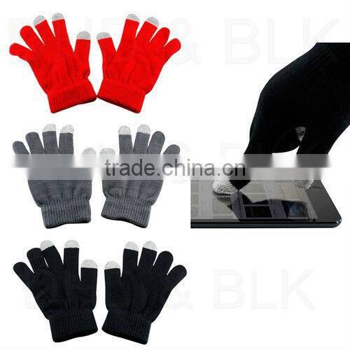 2015 hot fashion winter Wool touch gloves for iphone&ipad with 100%wool,best quality and samll MOQ