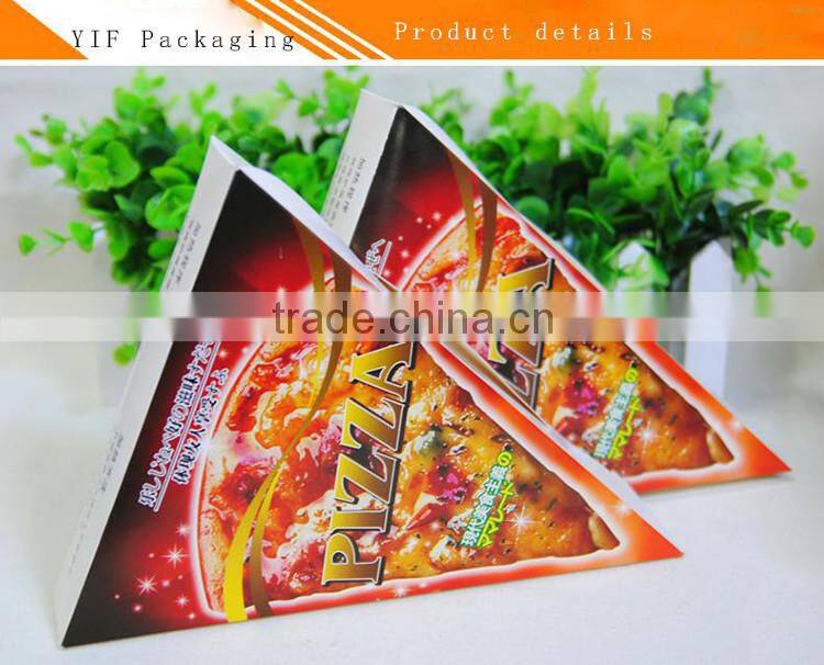 triangle shape top delivery box custom printing pizza box