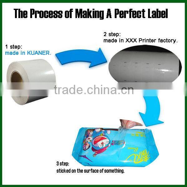 25 microns bopp film labels material for Relief Printer