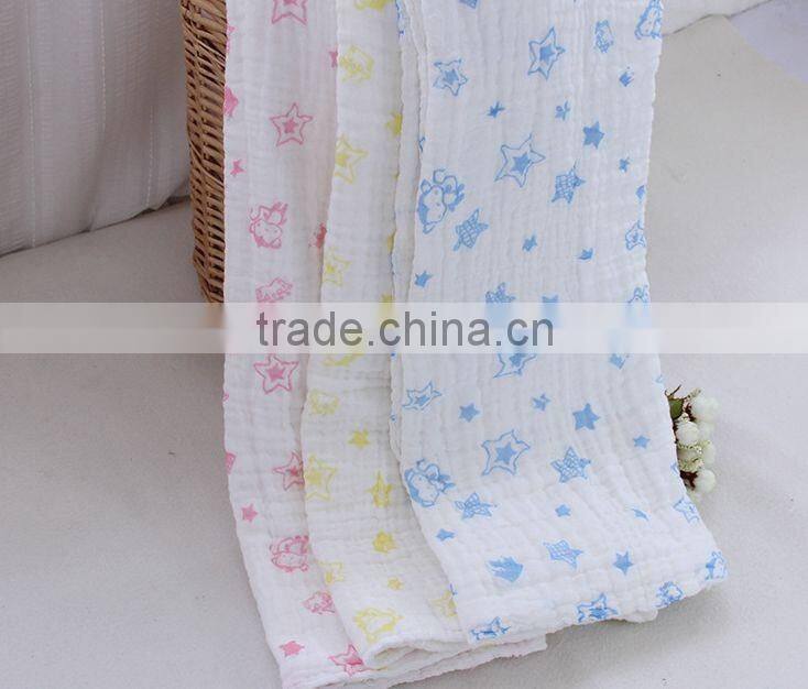 china wholesale medical grade105x105cm Cotton gauze wrapped baby 6 layer muslin blanket