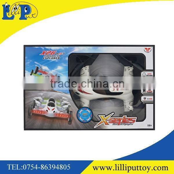 Air&ground 2 in 1 four-axis flying remote control car toy for children