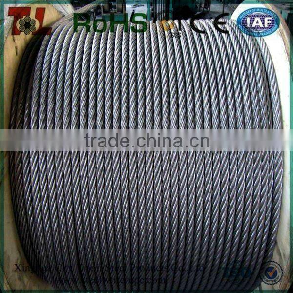 304&316 stainless steel wire rope 1x19