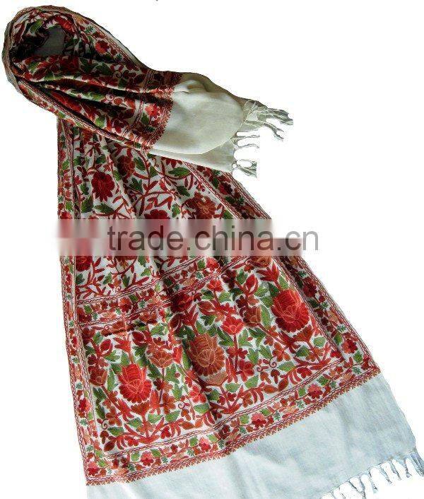 zari embroidery shawl