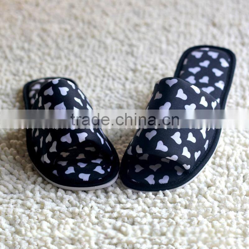 Colorful printing close toe women indoor flat slippers
