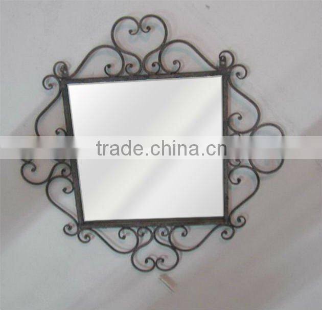 110699MK-Heart swirl metal wall mirror