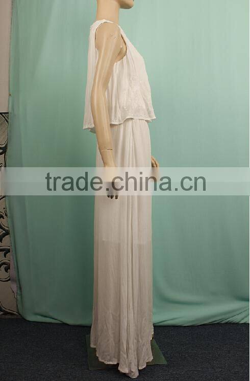 2016 Summer cotton fashion plain dyed casual long maxi dress HD150432032