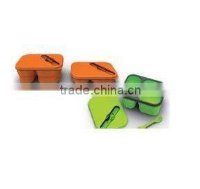 silicone foldable camping lunch box(CL1D-MGB152)