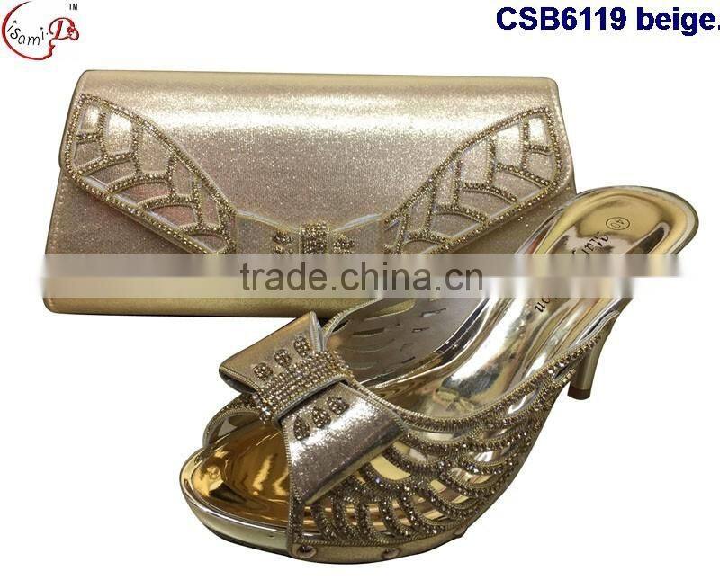CSB6119 2016 the latest fashion woman italy style high heel sandal shoes with fashionable bags
