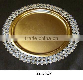 Crystal gold charger plate