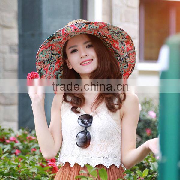 Chinese National wind New fashion women beach sun straw hats