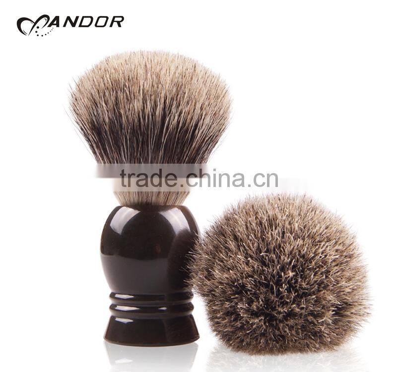 Natural resin cheap hair shaving brush can print your logo custom shaving brushes