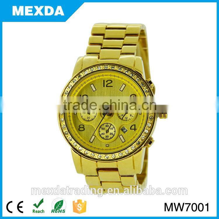 water resistant gold plated branded wrist watches