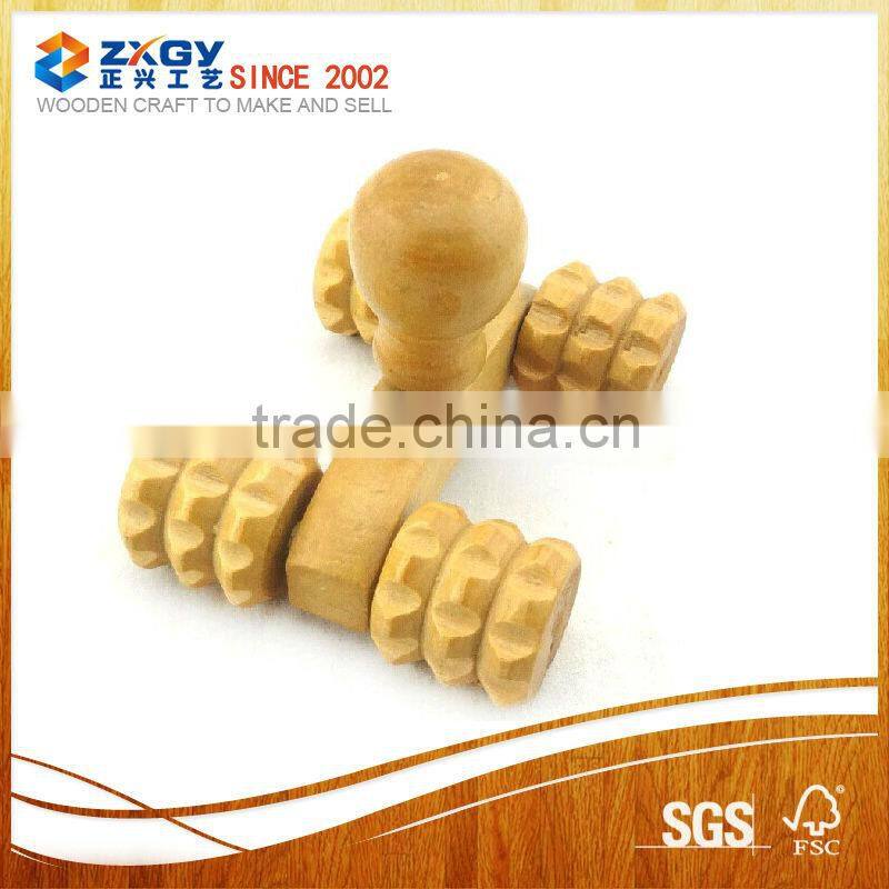 Wheel Wooden Foot Roller Wood Massager Reflexology Stress