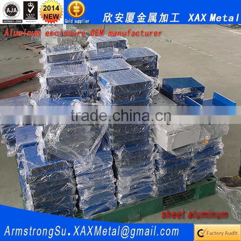 XAX14Alu OEM ODM customized laser cut bend weld sheet aluminum electric cabinet outer