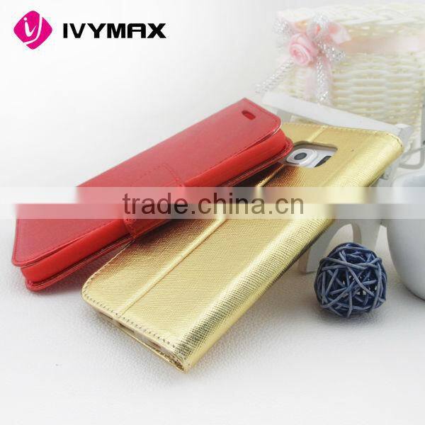 Classic Leather Wallet Case for Samsung Galaxy S6 Flip Case