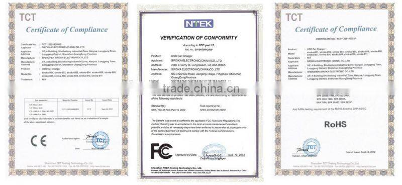 2015 new patented products mini dual usb car charger DC5V3.1A output charger for smartphone