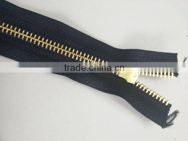 Eco-friendly metal brass zipper china supplier
