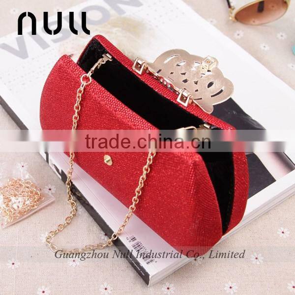 China Manufacture Rhinestone Hard Box Clutch Purse For Wedding