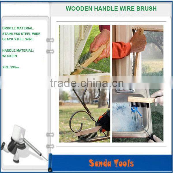 Wooden Handle Steel Wire Brush