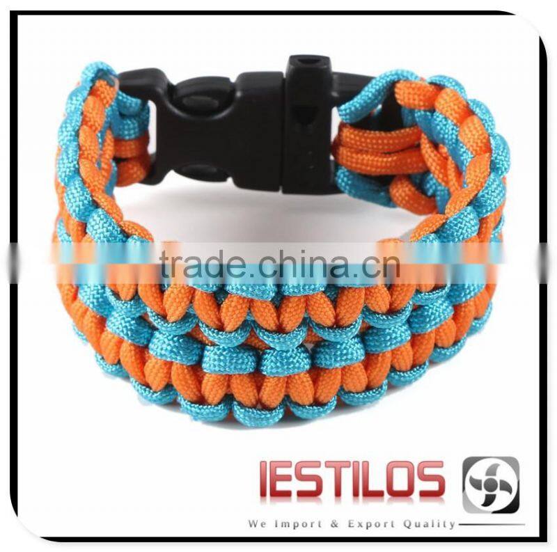 Cheap survival paracord bracelet for outdoor sport with buckle suvival rope
