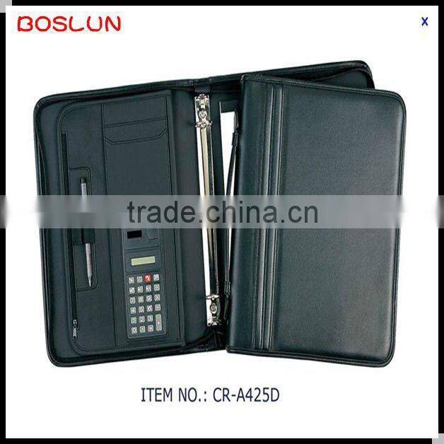 Most fashional leather manager folder,leather portfolio