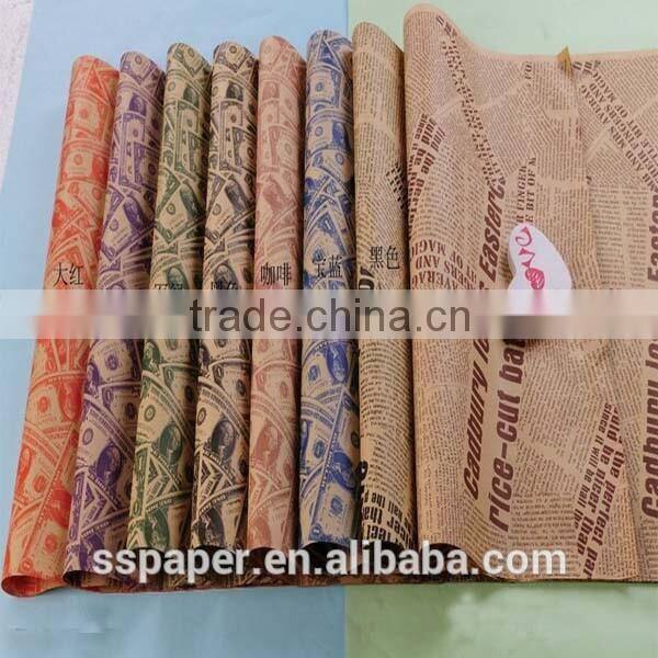 Vintage old news paper wrapping paper ,kraft paper gift wrapping paper