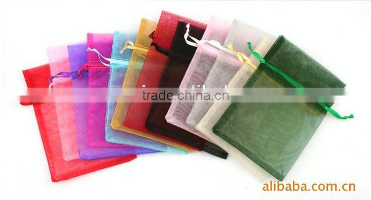 2016 New trendy products organza bags with logo ribbon cargo alibaba