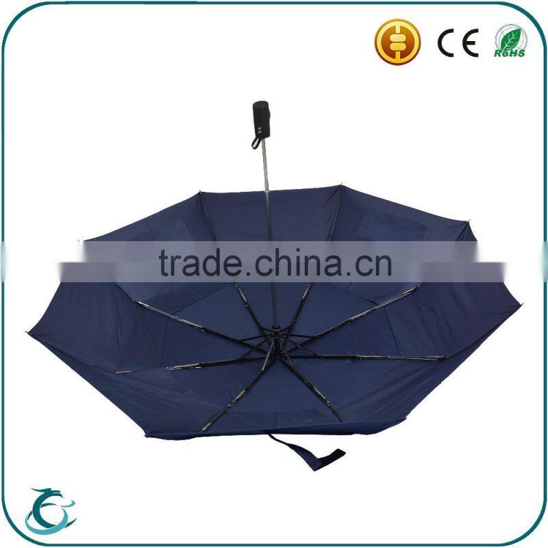 3 folding automatic 2 layer fabric windproof gift advertising rain umbrella for promotion