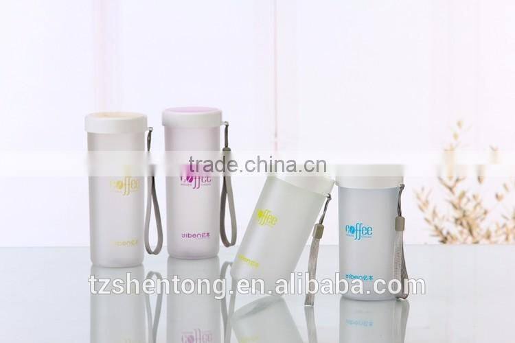 Wide mouth portable bpa free plastic drinking water bottle