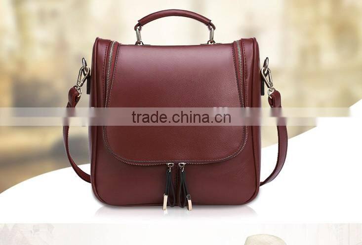 2016 new arrivel backpack Leather school Backpacks portable Waterproof shoulder bag