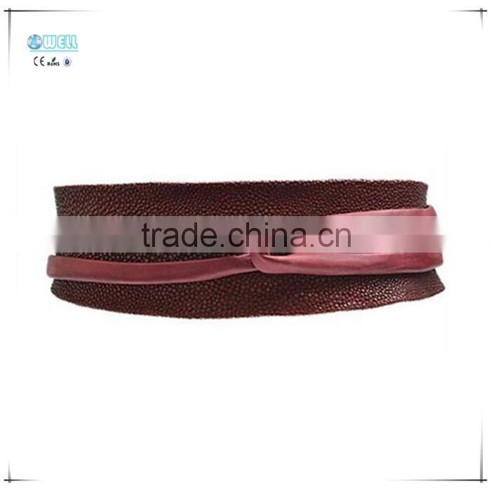 Genuine Leather Belt Women Detail Wide Waist Belt For Ladies