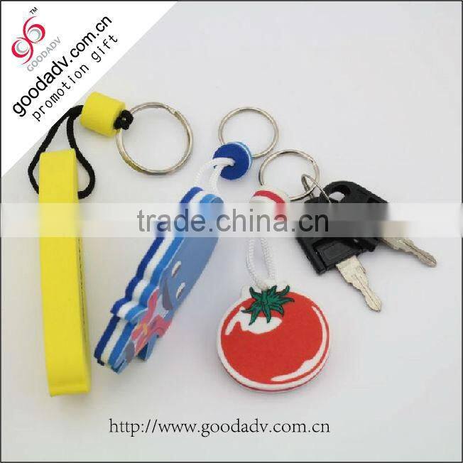 OEM cheap custom foam eva key chain / eva floating keychain