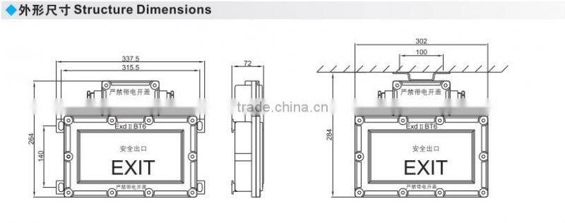 LED anti explosion emergency exit light