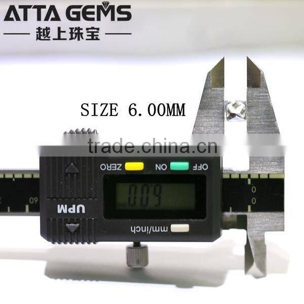 AAAAA princess cut 6*6m 1 carat cubic zirconia