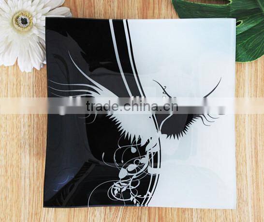 2015 new decal printing square glass plate