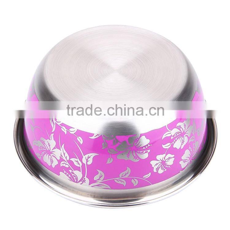 Color engraved stainless steel kitchen utensils bowls