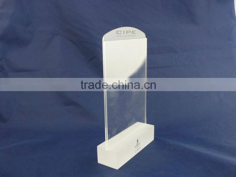 Elegant and High Quality acrylic tabletop menu display stand
