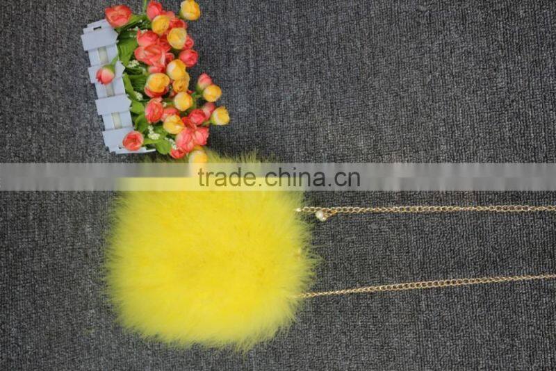 genuine leather the turkey fur material woman style hand bags fashion woman bags