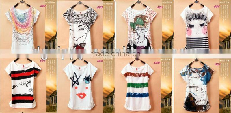 2013 Hot Selling New Design Mickey Mouse Printed T-Shirts/tees polo shirt women type short sleeve printed t-shirts