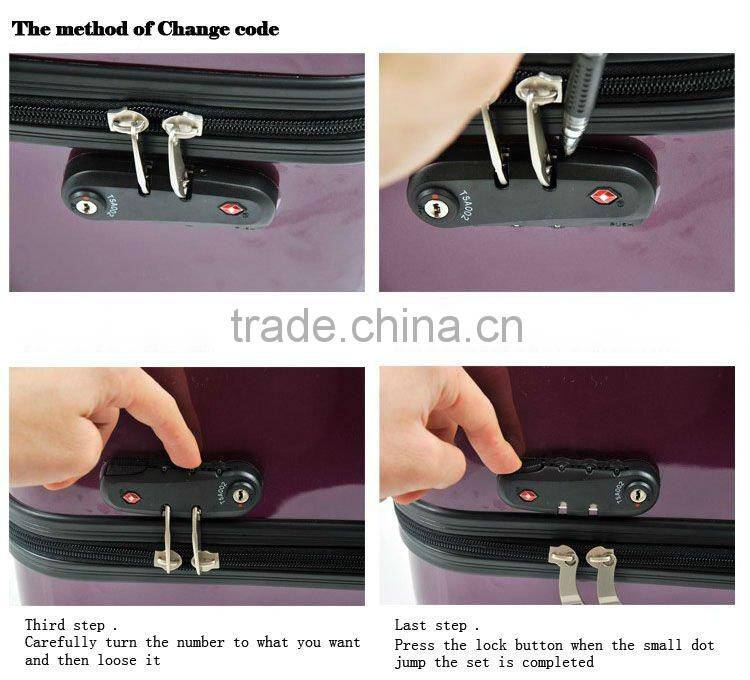2015 china factory trolley case hot sell iron semitransparent ABS+PC carry-on luggage/carry-on travel bag/carry-on suitcase