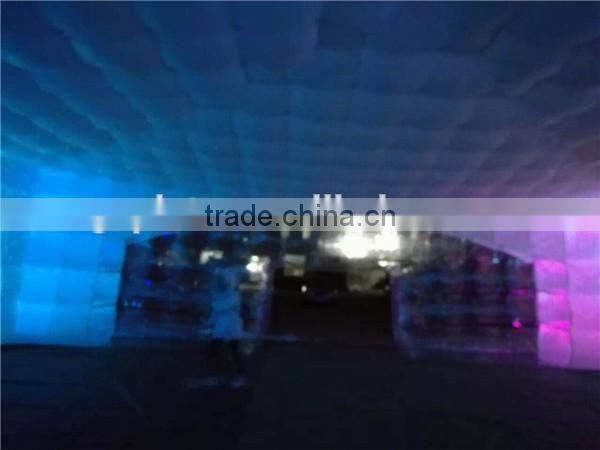 giant inflatable building/ inflatable lighting house with transparent door