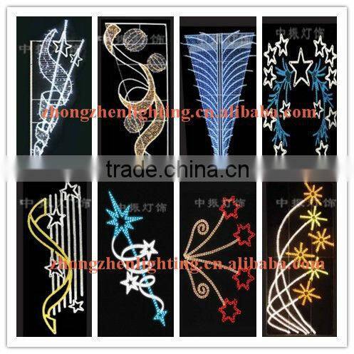 2013 Long lifespan street decoration pole mounted motif/landscape lights