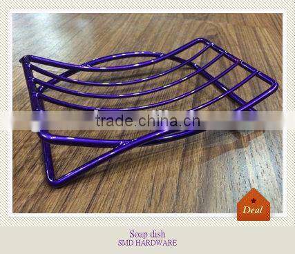 Powder coated colorful metal soap dish