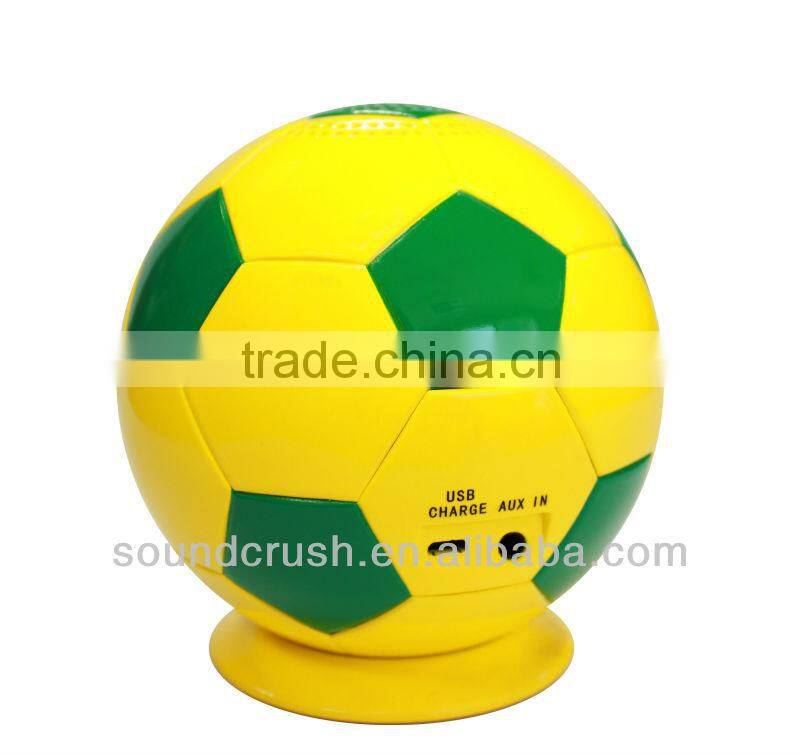 Shenzhen factory Sound Crush new products 2014 Football Bluetooth speaker innovative wireless pc speakers