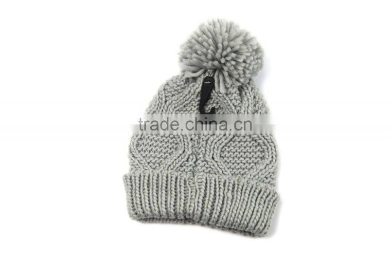 Grey chunky warm scarf women knit Hat and knit Scarf kit set