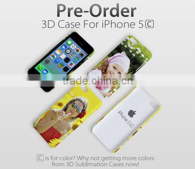 Phone Case for Iphone 5C; 3D Sublimation Phone Case; 3D Case for iPhone 5C; Personalized Phone case for Iphone 5C