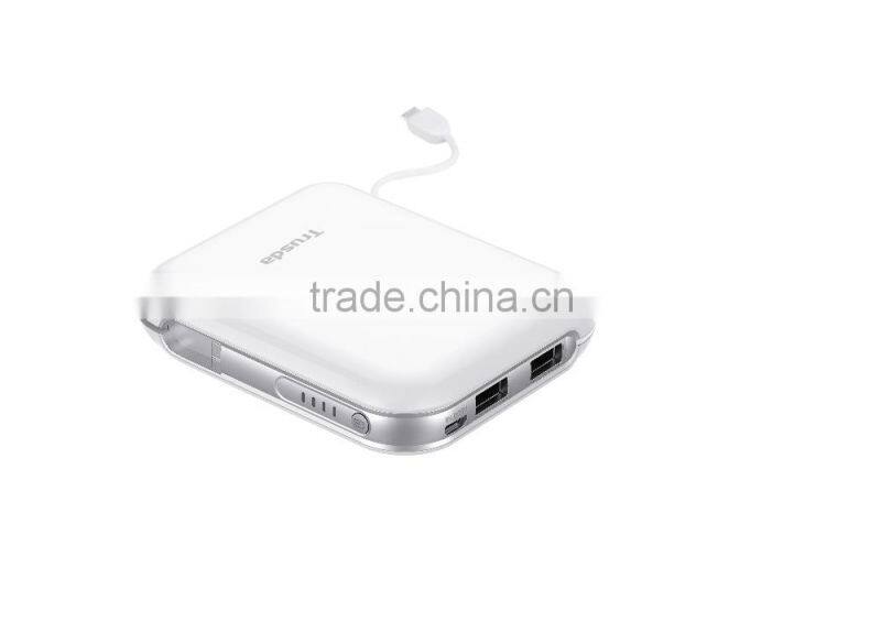 Trusda portable power bank for xiaomi 10000mAh mobile power bank