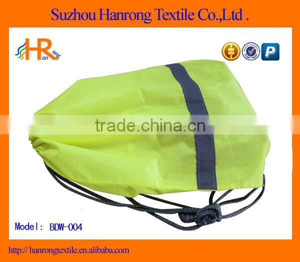 Polyester drawstring bag with custom logo
