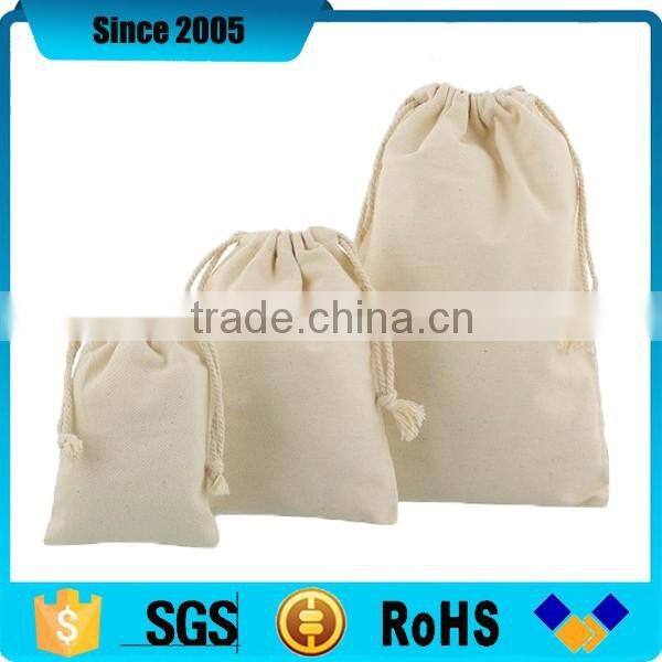 Custom cheap cotton bag with drawstring for packaging