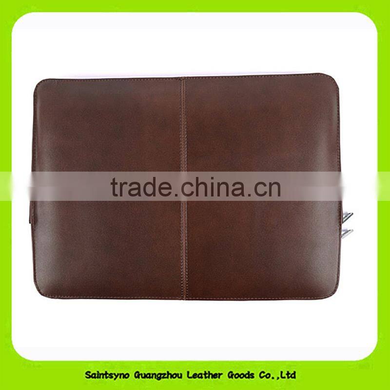 15055 Factory wholesale leather cover case tablet holder with zipper
